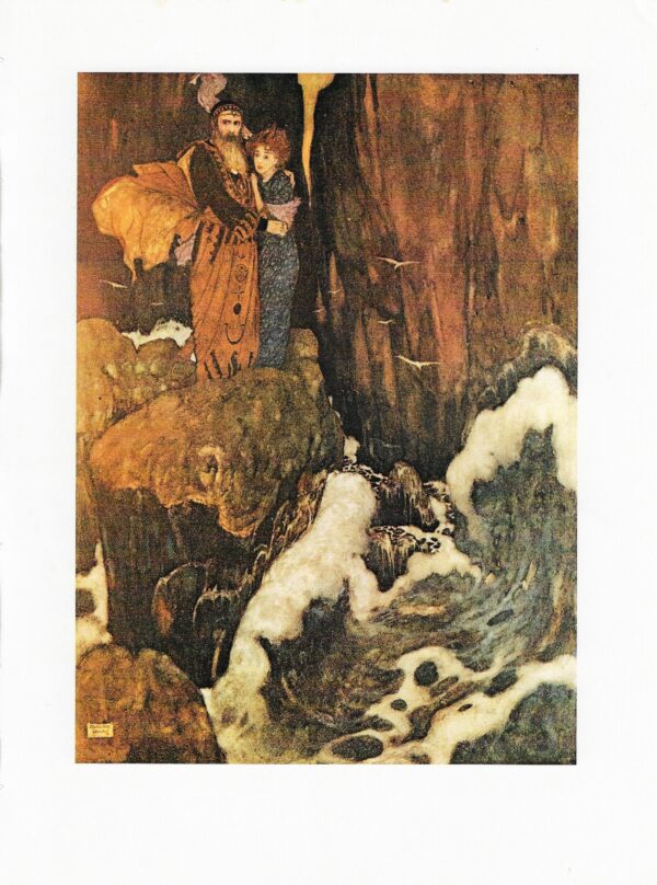 Edmund Dulac 'The Tempest' Illustration: Vintage Book Page