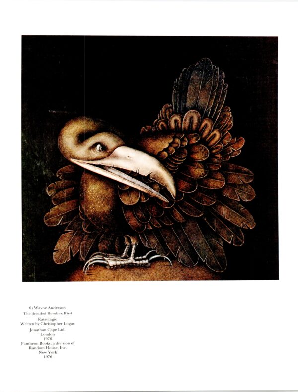 Vintage Wayne Anderson print "From Little Acorns Grow" & Bombax Bird - Image 5