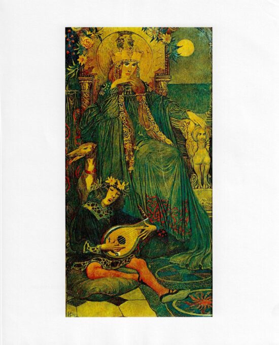 Howard Pyle Fairy Morgana Print: Vintage Book Page Illustration