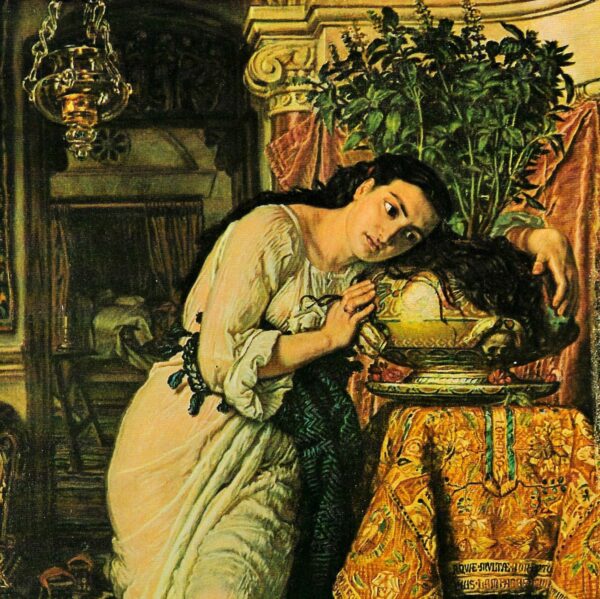Isabella and the Pot of Basil 1867 print William Holman Hunt