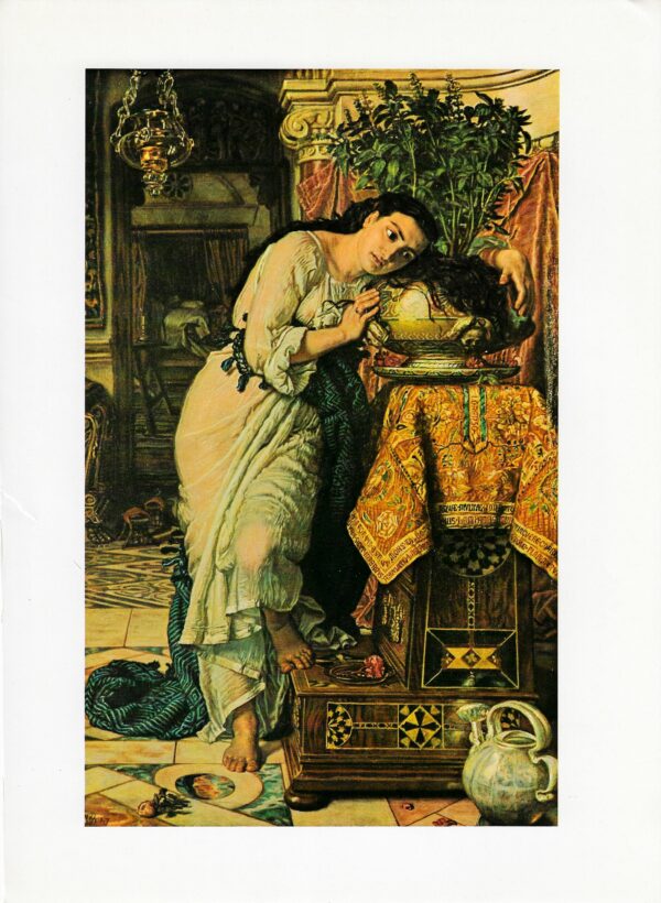 Isabella and the Pot of Basil 1867 print William Holman Hunt - Image 3