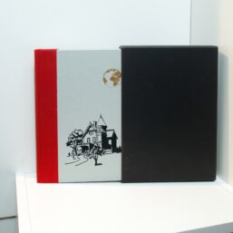 Ray Bradbury "The Martian Chronicles" Signed [c.1974] Vintage Heritage hardcover in decorated cloth wrapped boards in slipcase Mignaini art