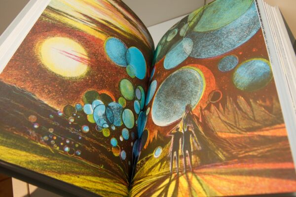 Ray Bradbury "The Martian Chronicles" Signed [c.1974] Vintage Heritage hardcover in decorated cloth wrapped boards in slipcase Mignaini art - Image 8