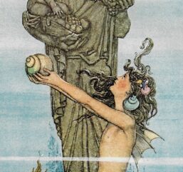 Little Mermaid Vintage Art Print: W. Heath Robinson Illustration, 1913