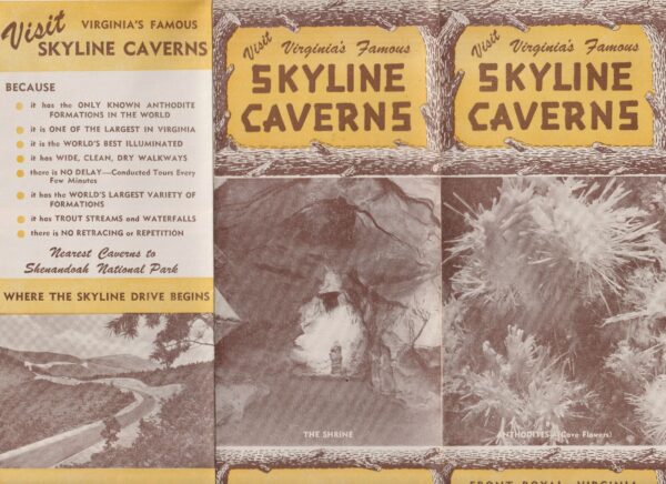 Virginia Skyline Caverns souvenir brochure & roadmap c.1957 - Image 5