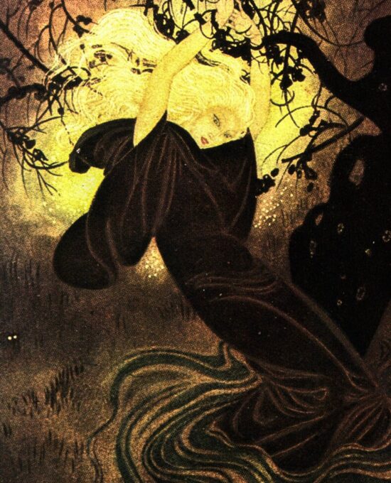 Edmund Dulac “The Buried Moon” Vintage Book Plate [1916]