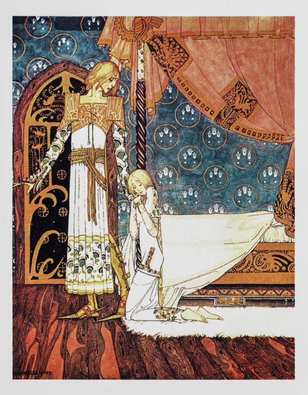 Art Nouveau Kay Nielsen Print: 1914 Vintage Book Illustration