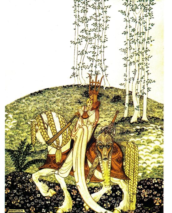 Kay Nielsen Art Nouveau Print: Vintage Illustration, 1914 Book Plate
