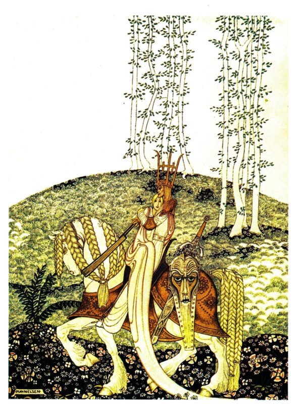 Kay Nielsen Art Nouveau Print: Vintage Illustration, 1914 Book Plate