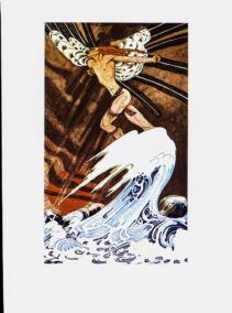 Kay Nielsen Print: North Wind Over Sea, Vintage Book Illustration