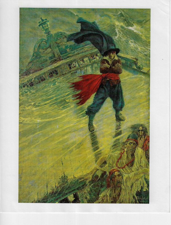Howard Pyle 'The Flying Dutchman' Vintage Art Print - Image 3