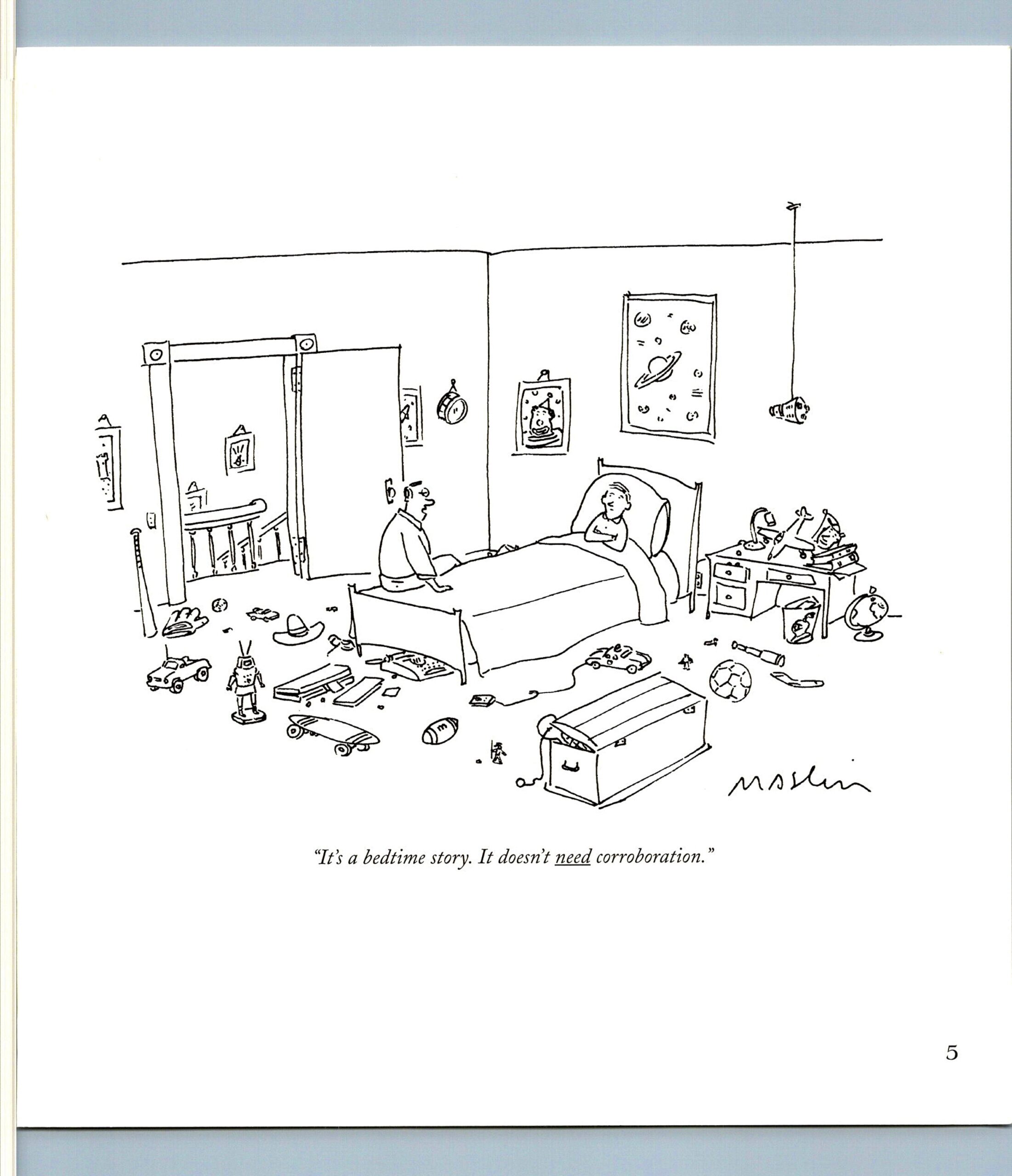 Literary Humor art "It's a bedtime story..." Vintage book page - Image 2