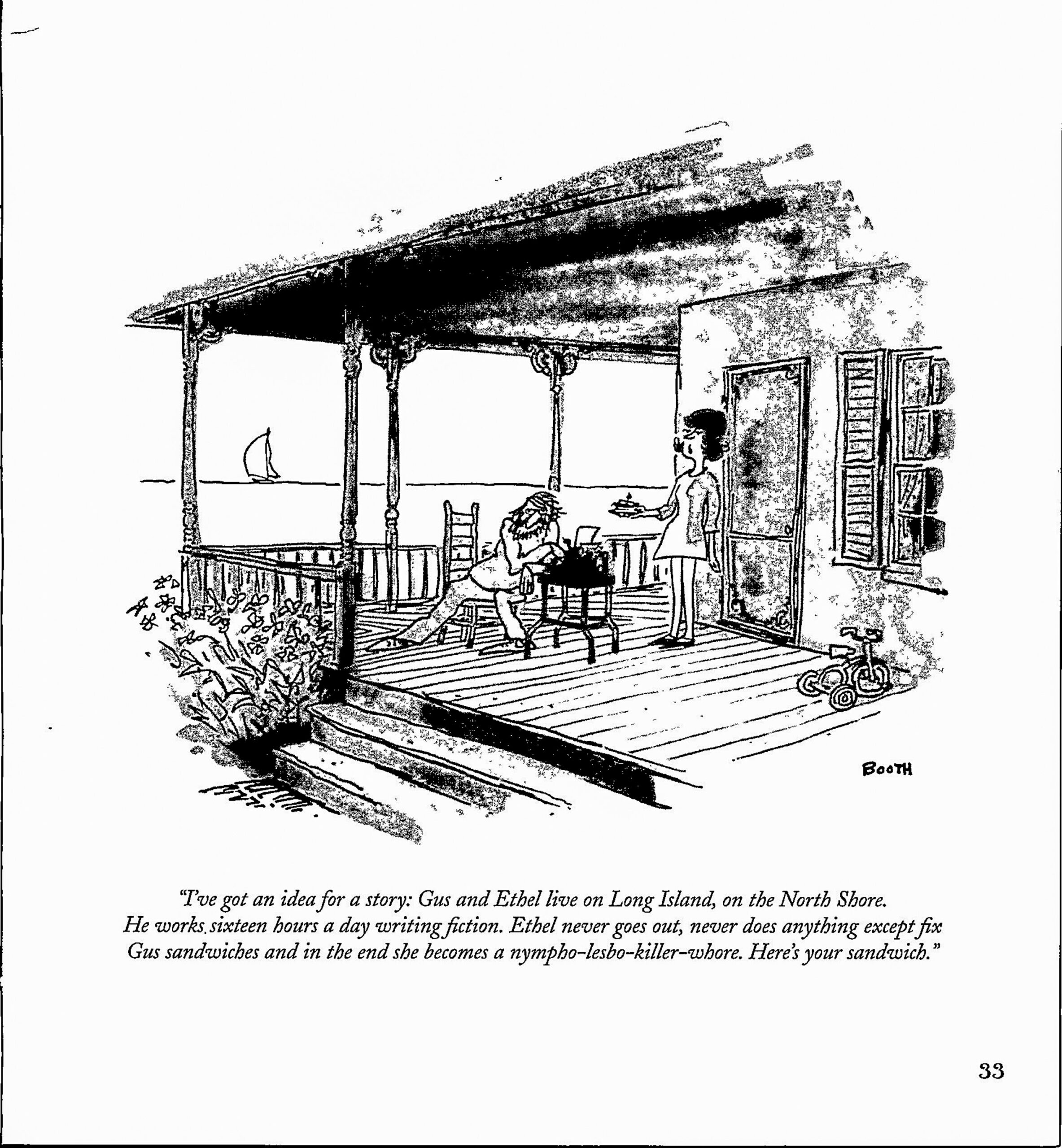 For the writer "I've got an idea for a story..." Vintage book page Long Island scene - Image 2
