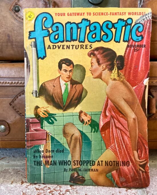 Vintage fantasy science fiction pulp magazine Fantastic Adventures November 1951