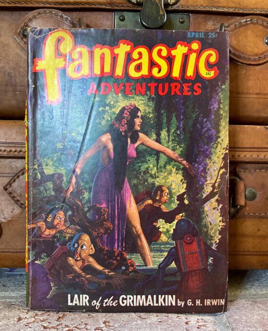 Vintage fantasy science fiction pulp magazine Fantastic Adventures April 1948