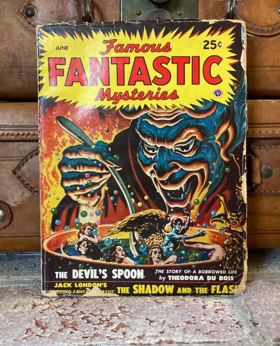 Vintage fantasy science fiction pulp magazine Famous Fantastic Mysteries June 1948