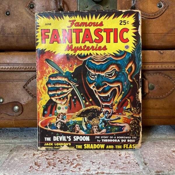 Vintage fantasy science fiction pulp magazine Famous Fantastic Mysteries June 1948