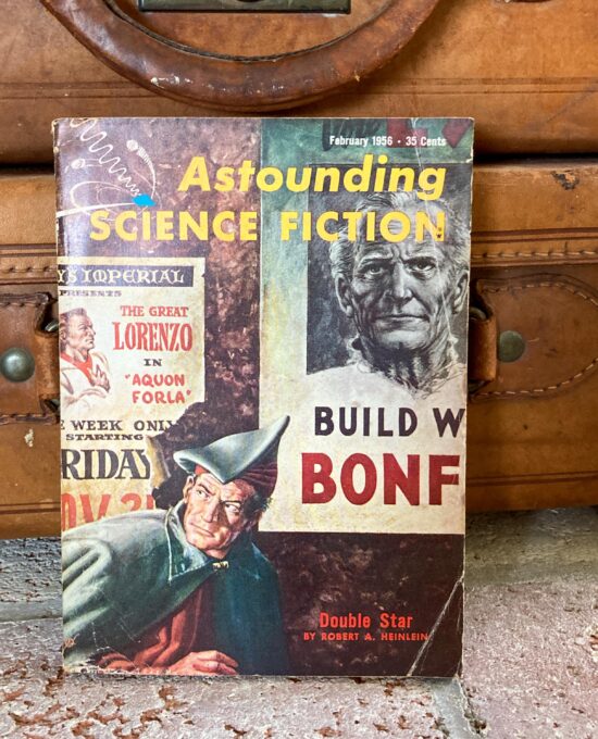 Astounding Science Fiction February 1956 Robert Heinlein Serial