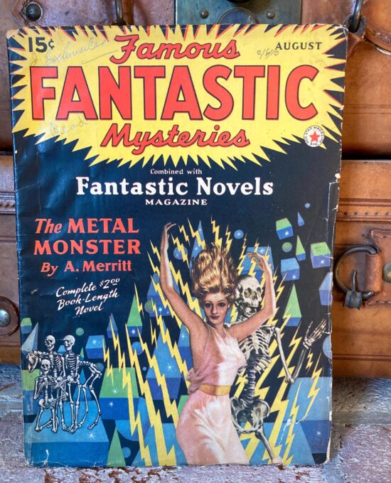 Vintage fantasy science fiction pulp magazine Famous Fantastic Mysteries w- Fantastic Novels August 1941