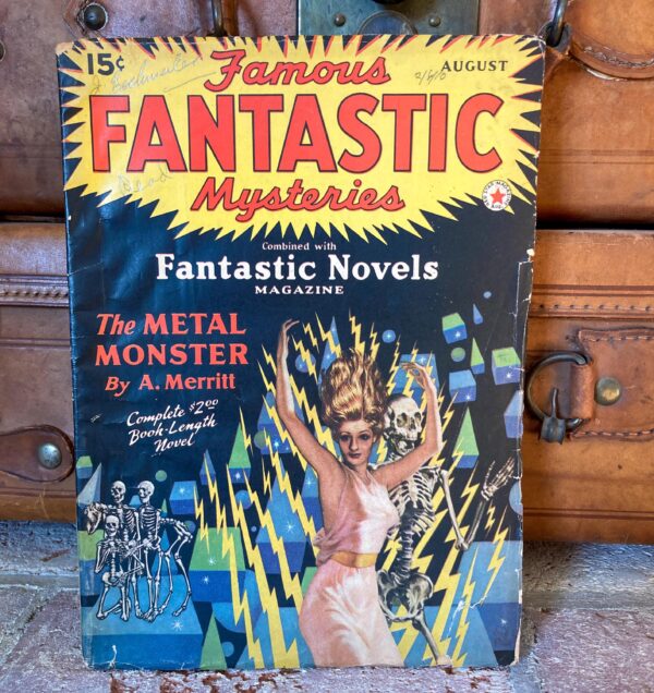 Vintage fantasy science fiction pulp magazine Famous Fantastic Mysteries w- Fantastic Novels August 1941