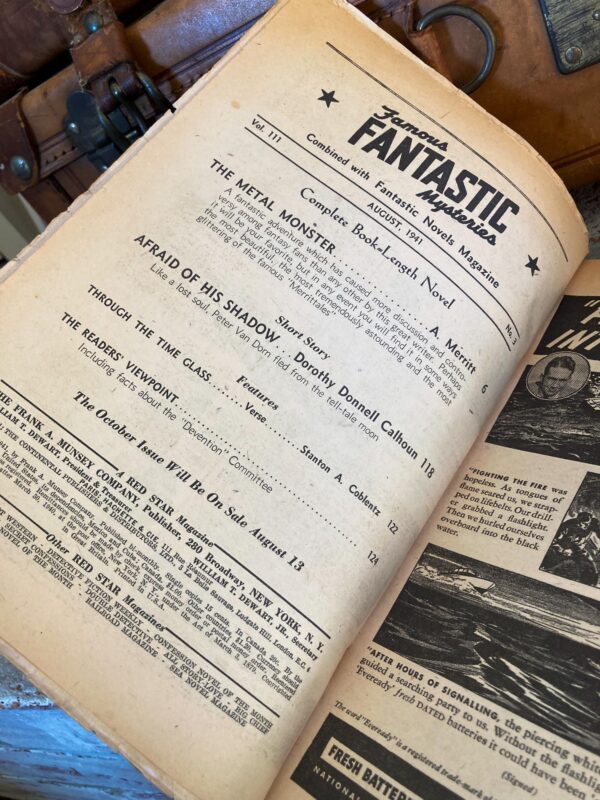 Vintage fantasy science fiction pulp magazine Famous Fantastic Mysteries w- Fantastic Novels August 1941 - Image 7