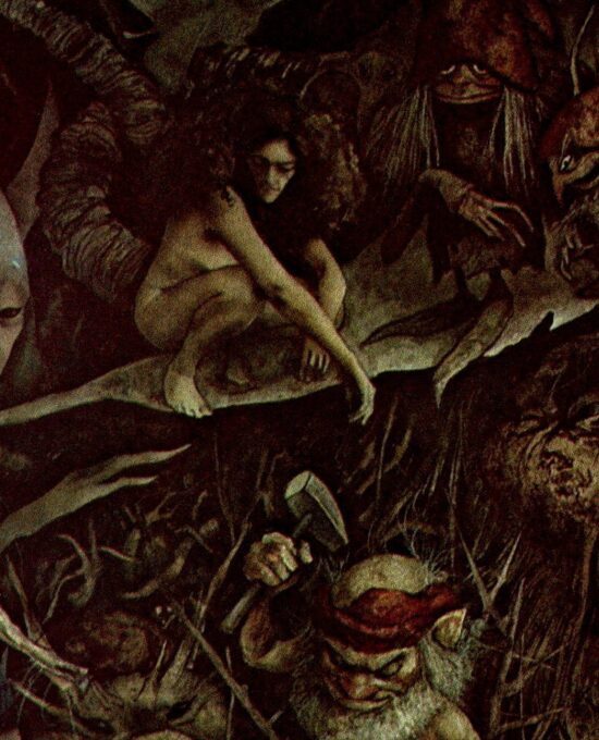 Brian Froud Art: “The Weyland Smithy” Vintage Book Page