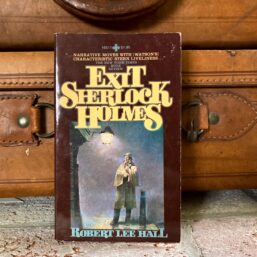 Mystery novel "Exit Sherlock Holmes" 1979 vintage paperback Robert Lee Hall