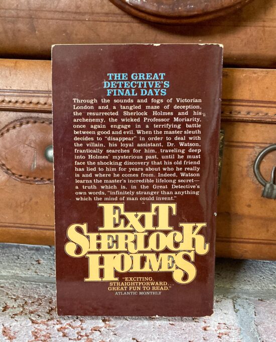 Mystery novel “Exit Sherlock Holmes” 1979 vintage paperback Robert Lee Hall