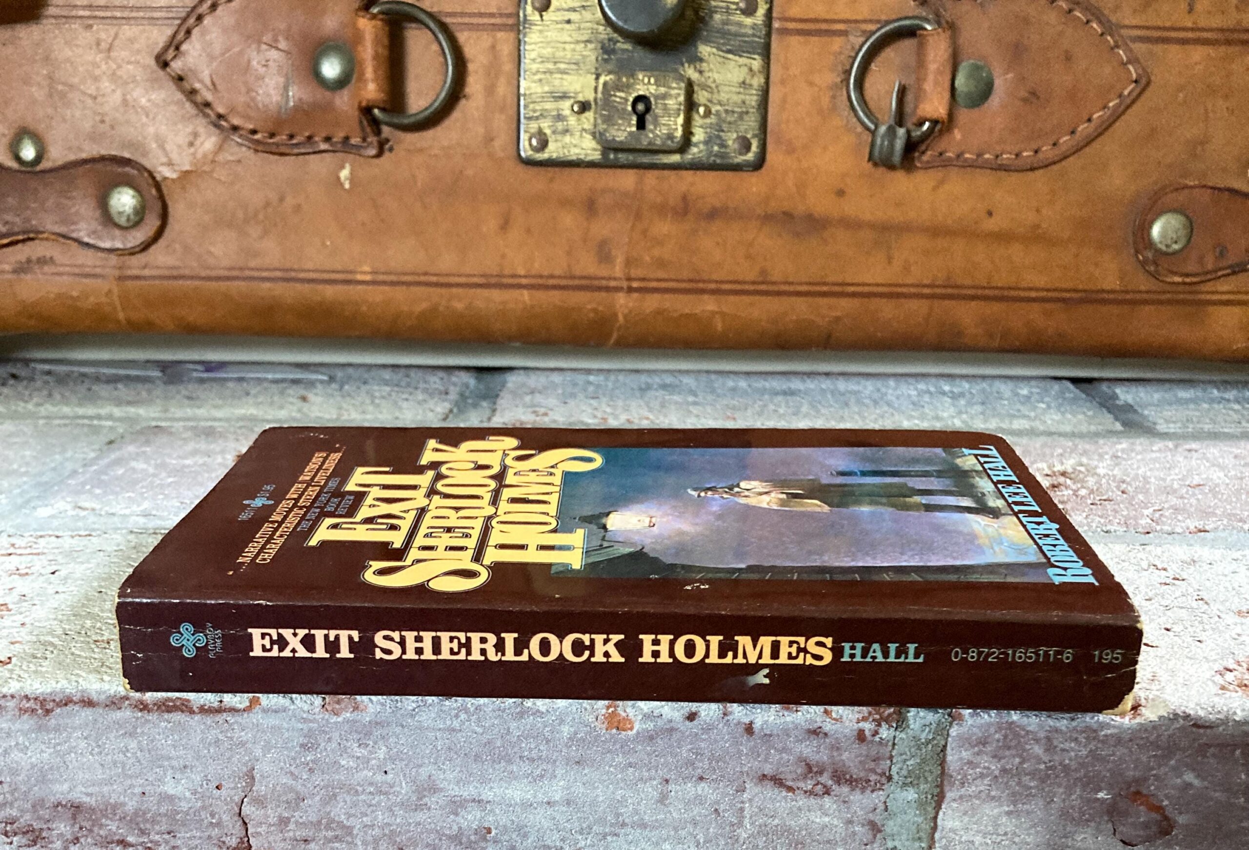 Mystery novel "Exit Sherlock Holmes" 1979 vintage paperback Robert Lee Hall - Image 3