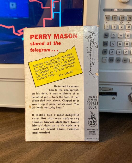 Perry Mason Mystery “The Case of the Lucky Legs” Pocket Book 1956 paperback