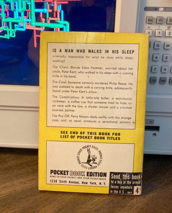 Perry Mason Mystery “The Case of the Sleepwalker’s Niece” Pocket Book 1945 paperback