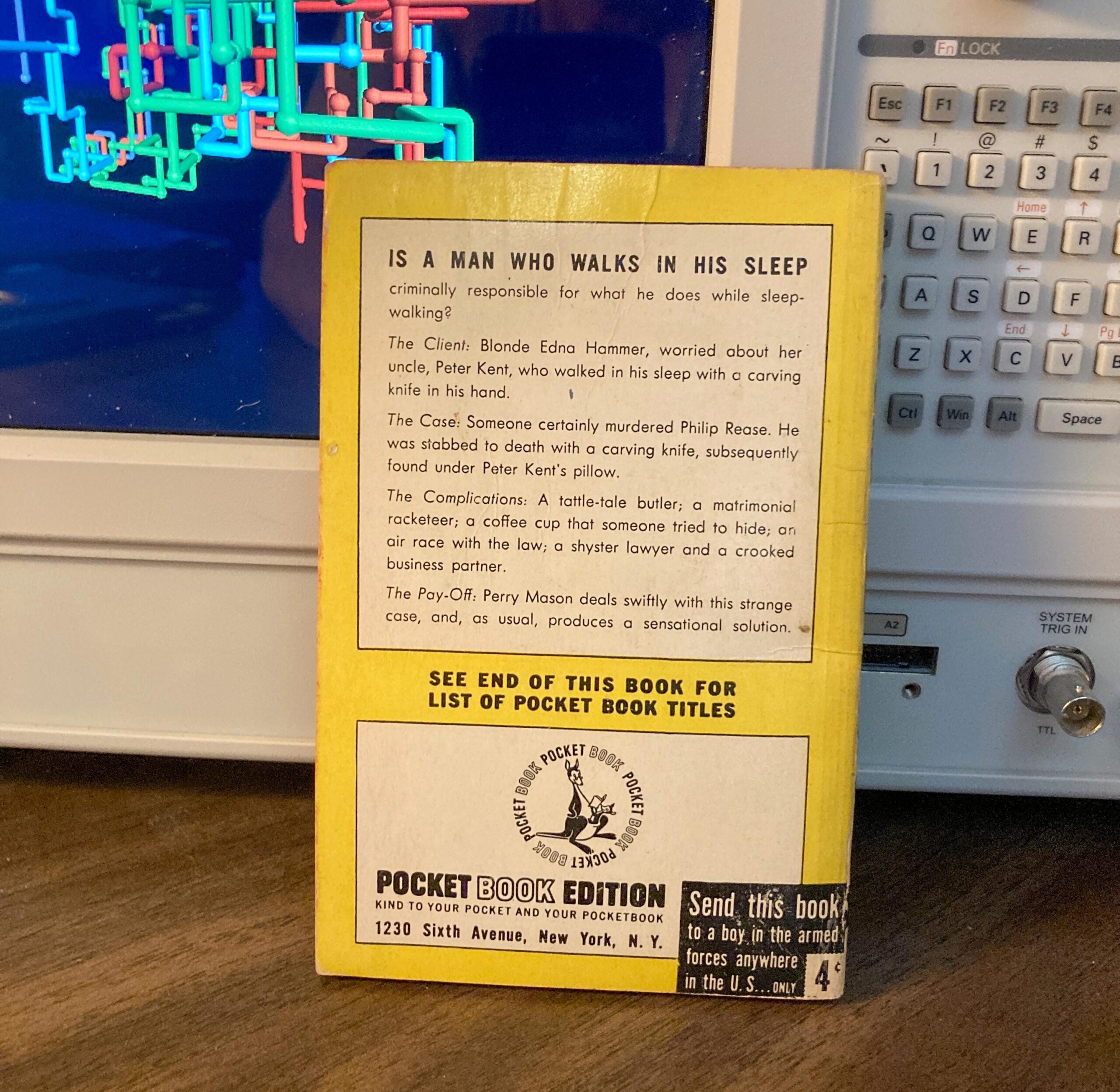 Perry Mason Mystery "The Case of the Sleepwalker's Niece" Pocket Book 1945 paperback - Image 2