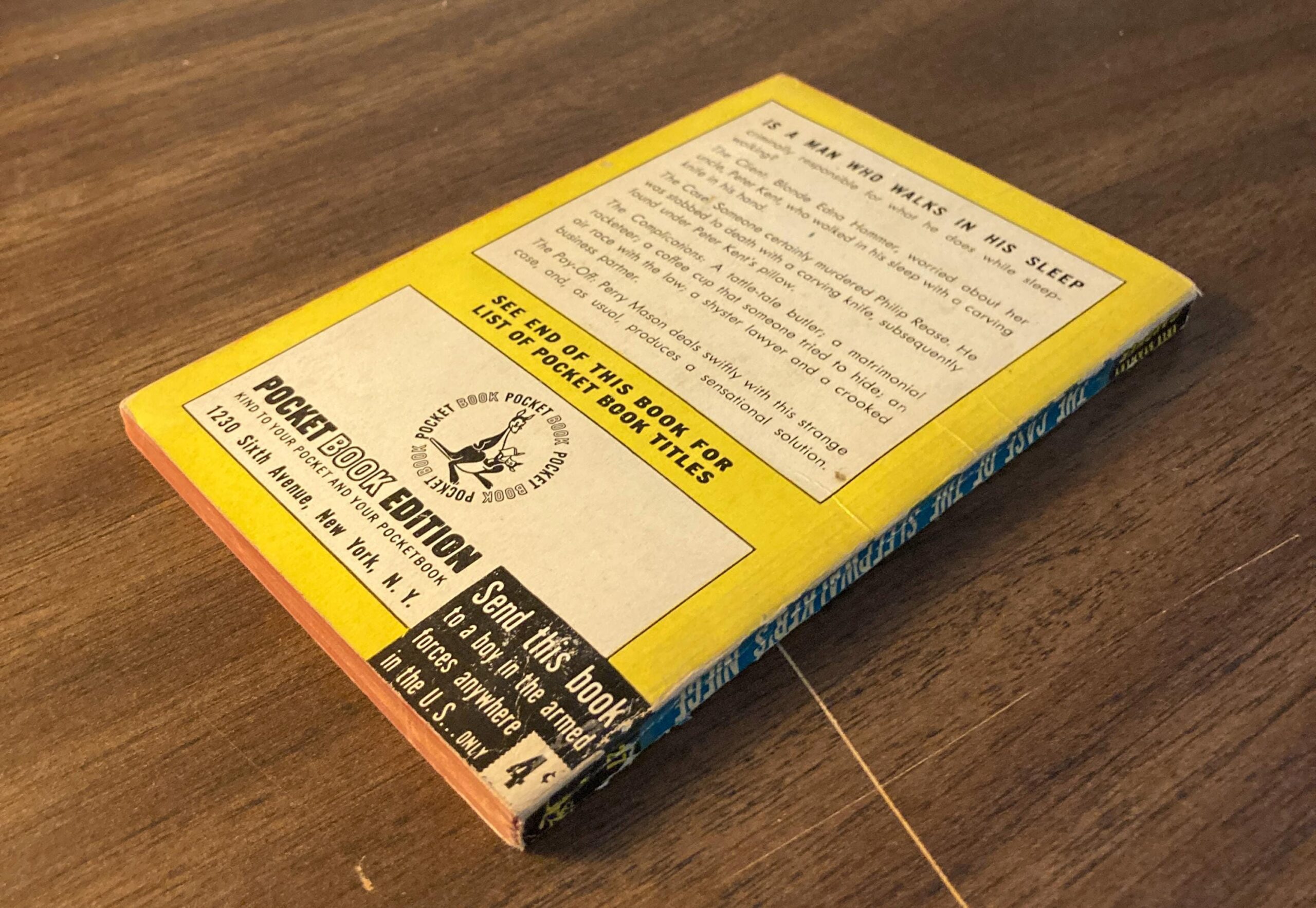 Perry Mason Mystery "The Case of the Sleepwalker's Niece" Pocket Book 1945 paperback - Image 4