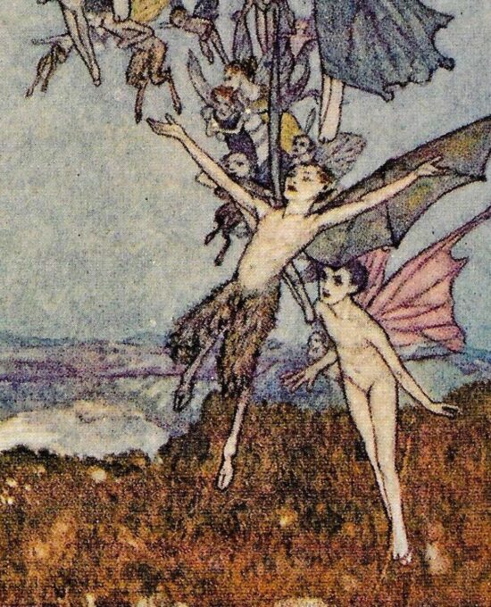 Edmund Dulac ‘The Tempest’ Fairy Art Print: Vintage Book Page