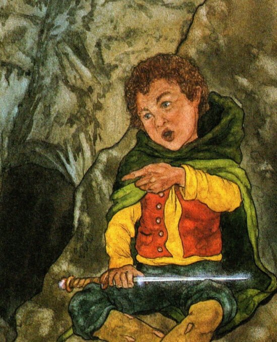 Riddles in the Dark by Michael Hague from The Hobbit Vintage print