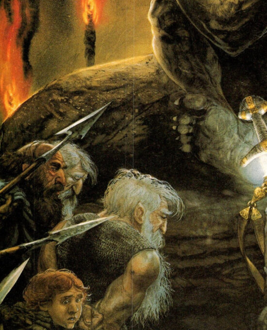 The Great Goblin John Howe from The Hobbit Vintage art-book page