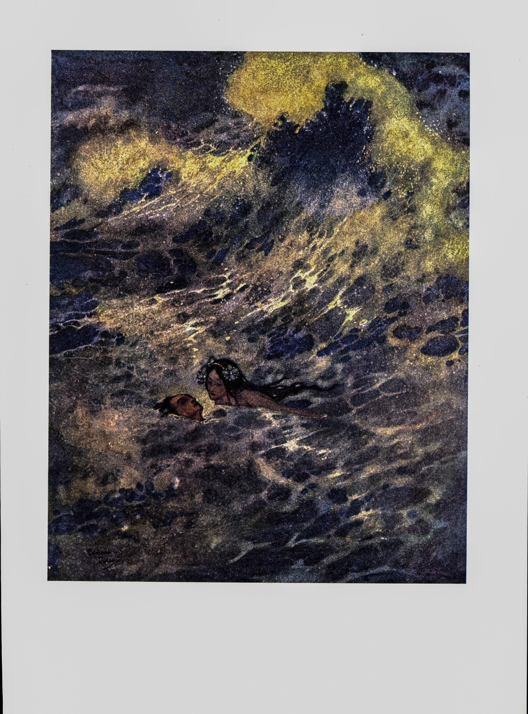 Edmund Dulac Little Mermaid Print: Vintage Hans Andersen Illustration