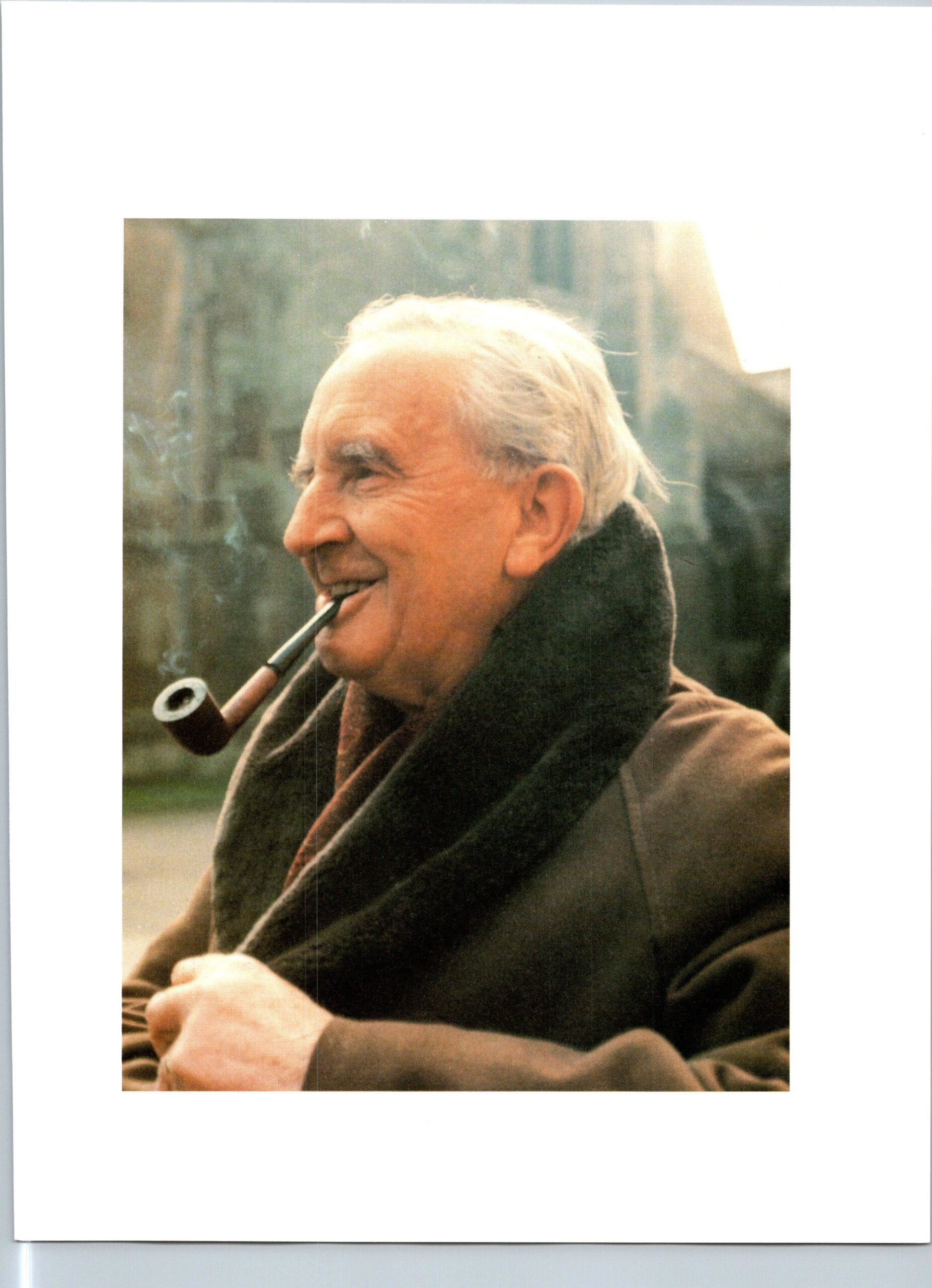 JRR Tolkien Perhaps best known portrait Vintage art-book page - Image 2