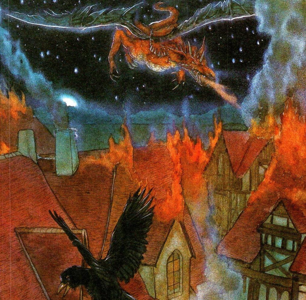 The Black Arrow by Michael Hague from The Hobbit Vintage art-book page - Image 2