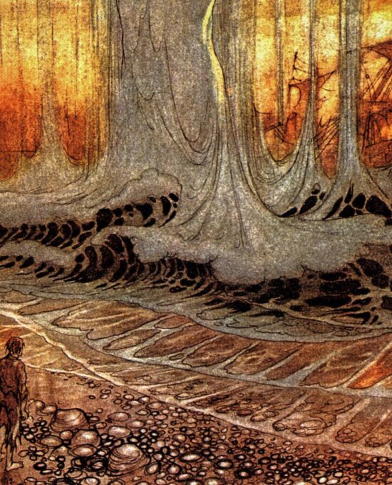 Arthur Rackham “The Shipwrecked Man” Vintage Art Print – Aesop’s Fables