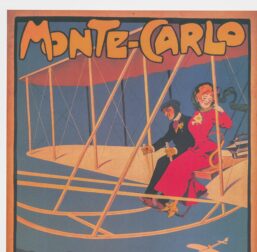 Antique Aviation Art "Monte Carlo" 1909 Vintage flight art