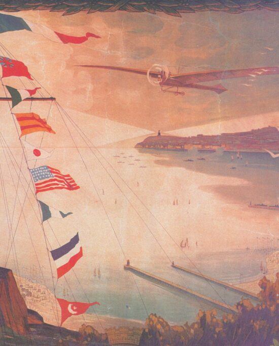 1909 Aviation Art Print: “La Byclette Presto” Vintage Book Page