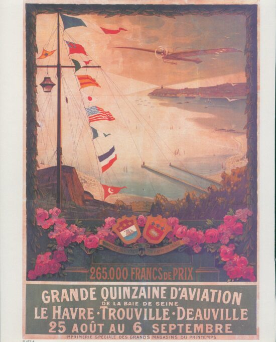 1909 Aviation Art Print: “La Byclette Presto” Vintage Book Page