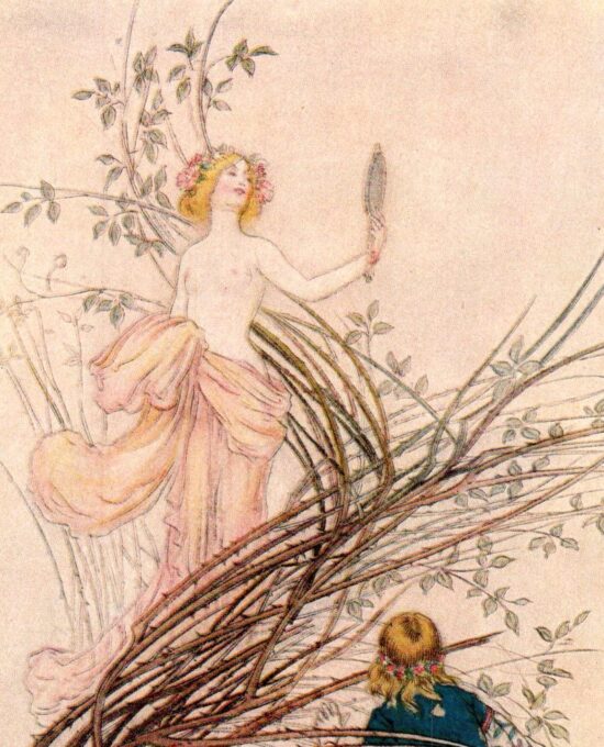 From Chaucer’s Works “To Merciless Beauty” Vintage illustration by Warwick Goble