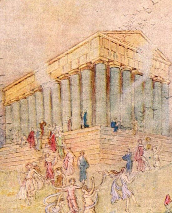 From Chaucer’s Works “The Parliament of Birds” Vintage illustration by Warwick Goble