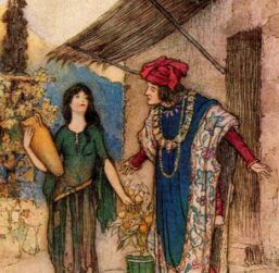From Chaucer's Works "Griselda and the Duke" Vintage illustration by Warwick Goble