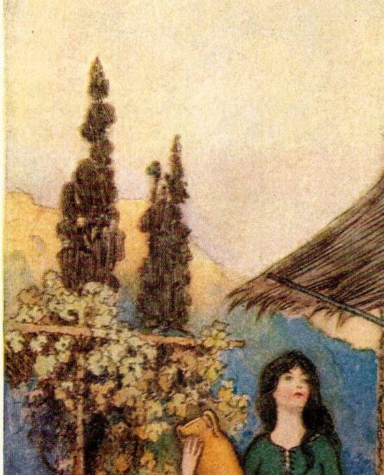 From Chaucer’s Works “Griselda and the Duke” Vintage illustration by Warwick Goble