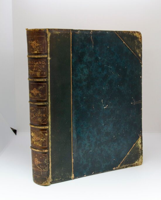 England Picturesque and Descriptive 1882 Antique leather book gilt edges 470 illustrations