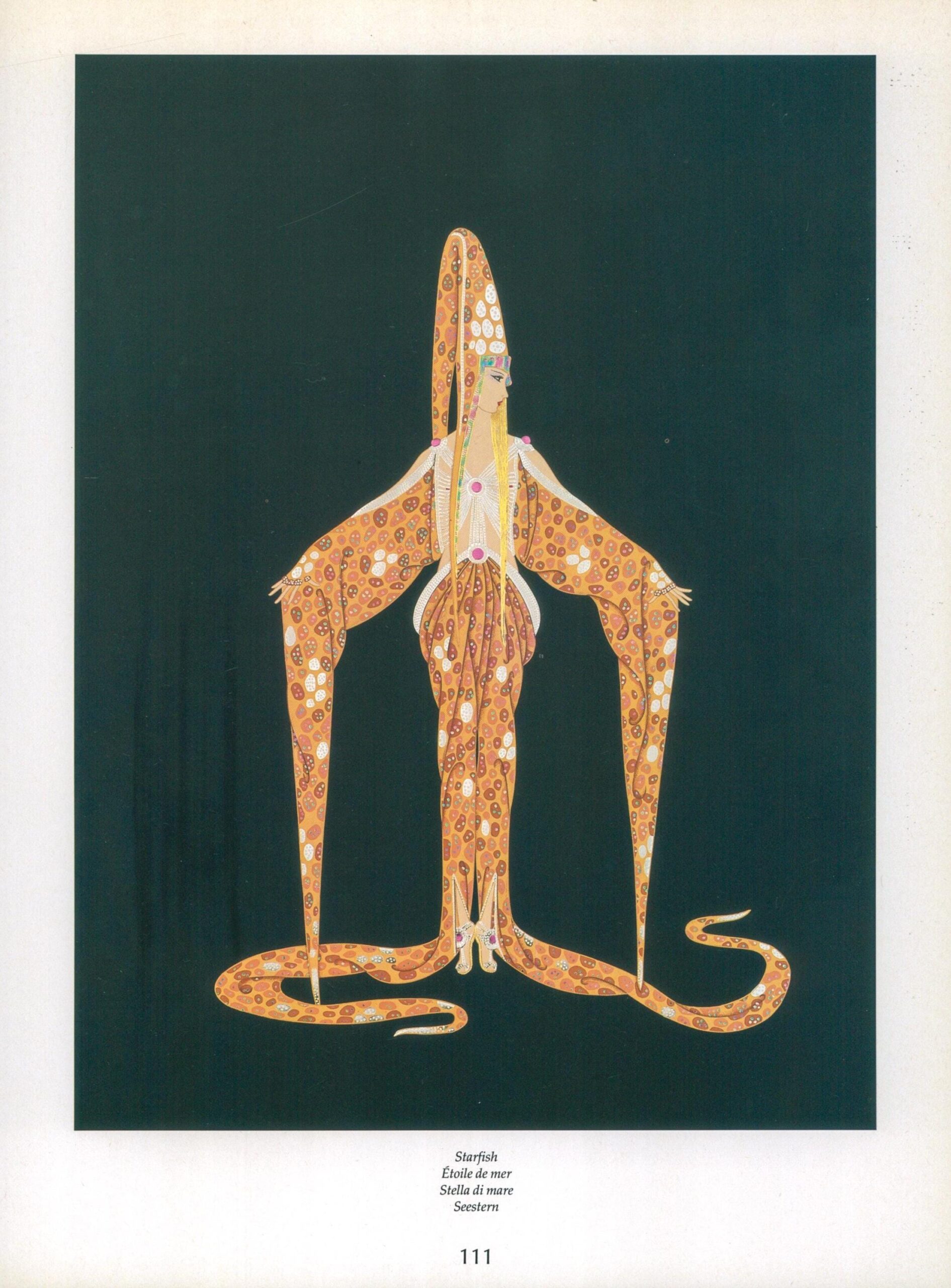 Vintage Erte Fantasy Print: "Starfish" - Image 2
