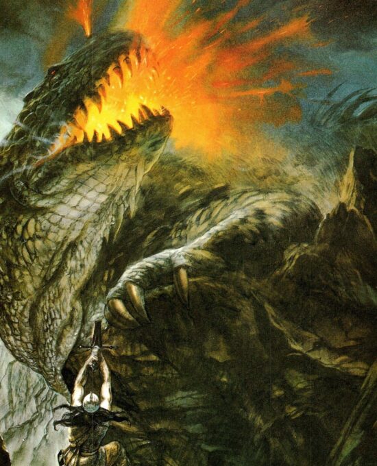 Turambar and Glorund by John Howe from The Book of Lost Tales